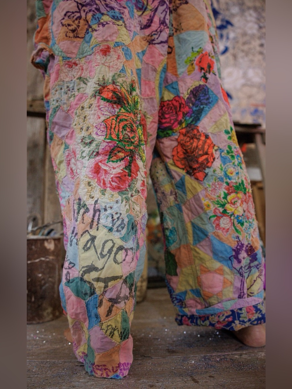 Magnolia Pearl Graphic Love Overalls - Picture 14 of 14
